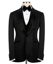 Load image into Gallery viewer, Black Stone Detailed Embroidered Tuxedo
