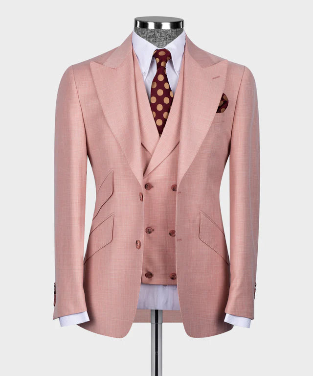 Pink Classic Vest Suit