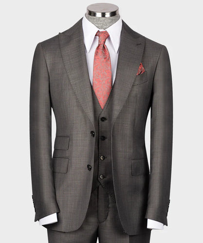 Dark Grey Classic Vest Suit
