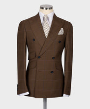 Load image into Gallery viewer, Brown Double Breasted Suit