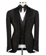 Load image into Gallery viewer, Black Gold Gemstone Detailed Tuxedo