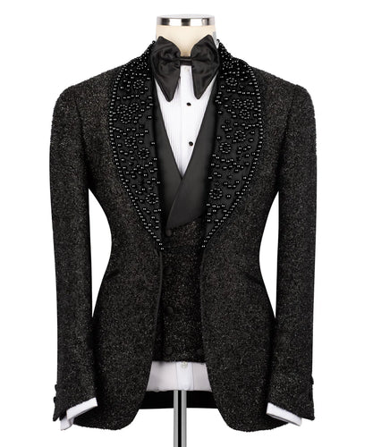 Black Gold Gemstone Detailed Tuxedo