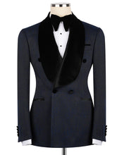 Load image into Gallery viewer, Velvet Collar Double Breasted Tuxedo