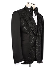 Load image into Gallery viewer, Black Embroidered Tuxedo