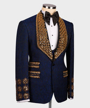 Load image into Gallery viewer, Gold Gem Navy Tuxedo