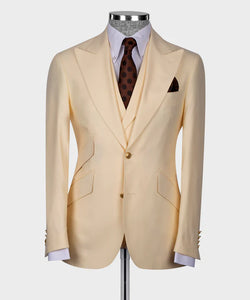 Yellow Classic Vest Suit