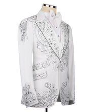 Load image into Gallery viewer, White Embroidered Tuxedo