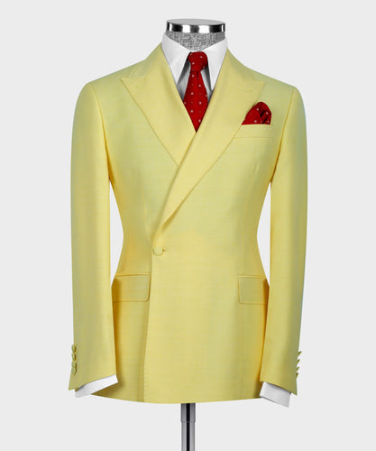 Yellow Double-Breasted Suit