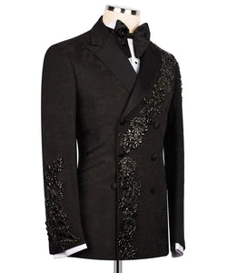 Black Embroidered Tuxedo