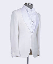 Load image into Gallery viewer, White Tuxedo With White Wide Lapel
