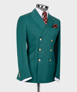 Emerald Green Double-Breasted Suit