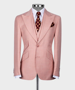 Pink Classic Vest Suit