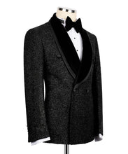 Load image into Gallery viewer, Black Double Breasted Tuxedo