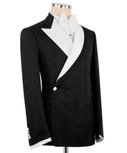 Load image into Gallery viewer, Black and White Double Breasted Tuxedo