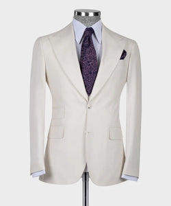 White Classic Vest Suit