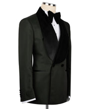 Load image into Gallery viewer, Velvet Collar Double Breasted Tuxedo