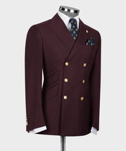 Load image into Gallery viewer, Burgundy Double-Breasted Suit