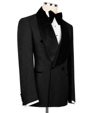 Load image into Gallery viewer, Black Velvet Collar Double Breasted Tuxedo