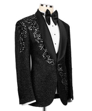Load image into Gallery viewer, Jewelry Black Tuxedo with Rhinestones