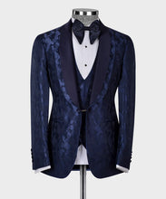 Load image into Gallery viewer, Double Lapeled Navy Tuxedo