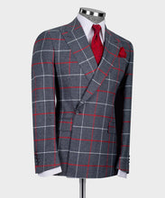 Load image into Gallery viewer, Checkered Double-Breasted Classic Suit