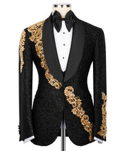 Load image into Gallery viewer, Black-Gold Jewelry Tuxedo