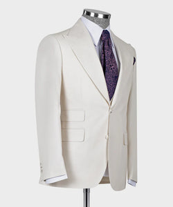 White Classic Vest Suit