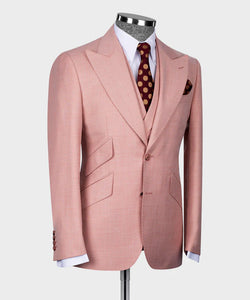 Pink Classic Vest Suit