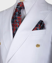 Load image into Gallery viewer, White Gold Button Double- Breasted Suit