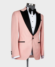 Load image into Gallery viewer, Pink Tuxedo With Black Lapeled
