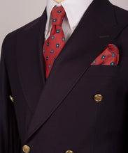 Load image into Gallery viewer, Burgundy Double - Breasted Gold Button Suit