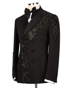 Black Embroidered Tuxedo