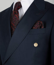 Load image into Gallery viewer, Navy Double Breasted Gold Button Suit