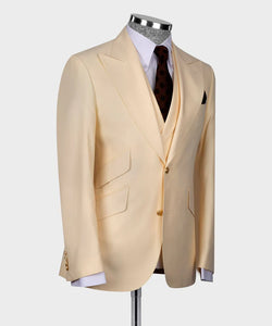 Yellow Classic Vest Suit
