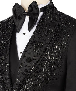 Black Embroidered Tuxedo