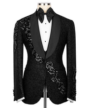 Load image into Gallery viewer, Jewelry Black Tuxedo with Rhinestones