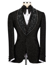 Load image into Gallery viewer, Black Gemstone Detailed Tuxedo