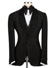 Load image into Gallery viewer, Black Gold Gemstone Detailed Tuxedo
