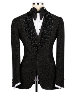 Black Gold Gemstone Detailed Tuxedo
