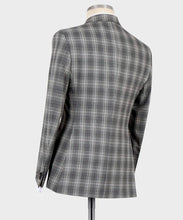 Load image into Gallery viewer, Gray Plaid Double Breasted Suit