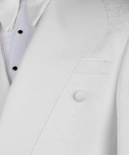 Load image into Gallery viewer, Geometric Collar White Double Breasted Tuxedo