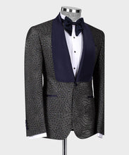 Load image into Gallery viewer, Dark Grey Embossed Tuxedo