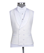 Load image into Gallery viewer, White Tuxedo With White Wide Lapel