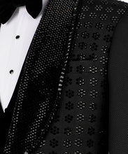 Load image into Gallery viewer, Black Stone Detailed Embroidered Tuxedo