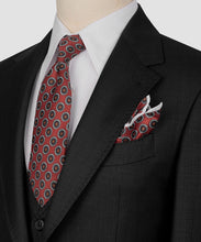 Load image into Gallery viewer, Black Plaid Three Piece Classic Suit