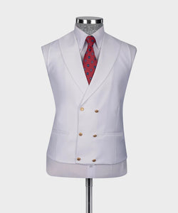 White Classic Vest Suit
