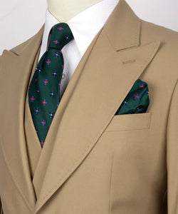 Beige -Tan Classic Vest Suit