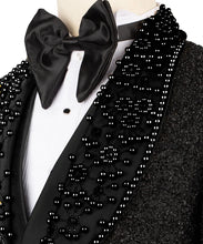 Load image into Gallery viewer, Black Gold Gemstone Detailed Tuxedo
