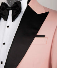 Load image into Gallery viewer, Pink Tuxedo With Black Lapeled
