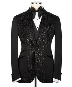 Black Embroidered Tuxedo
